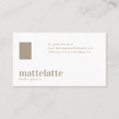 Ashwood | Modern minimalistische legant profession Visitekaartje (Achterkant)