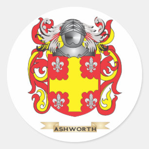 Ashworth Coat of Arms (Familiecrest) Ronde Sticker