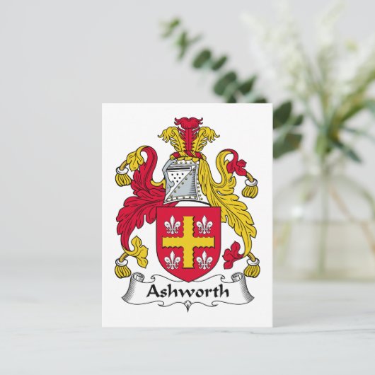 Ashworth Family Crest Briefkaart (Staand voorkant)