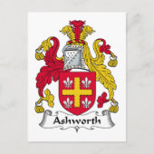 Ashworth Family Crest Briefkaart (Voorkant)