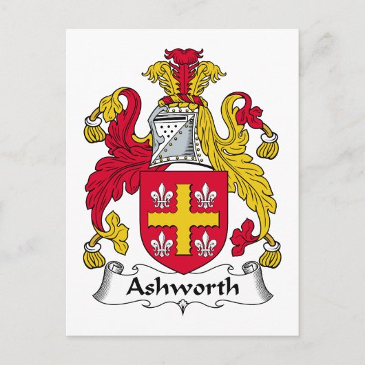 Ashworth Family Crest Briefkaart (Voorkant)
