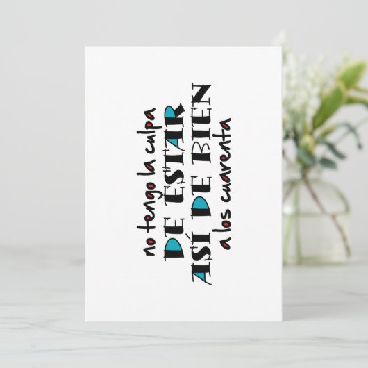 Así de bien a los 40 kaart (Staand voorkant)