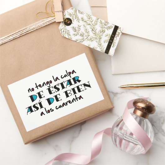 Así de bien a los 40 rechthoekige sticker (Geschenken)