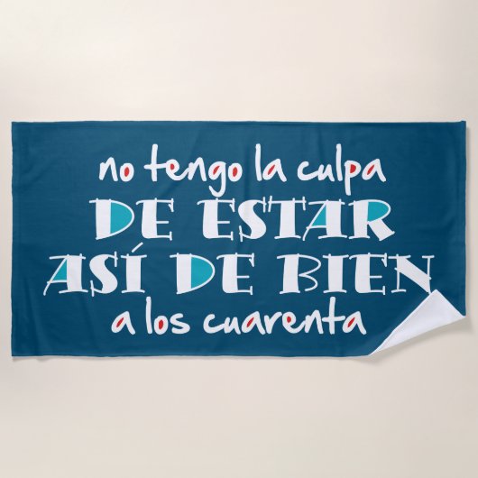 Así de bien a los 40 strandlaken (Voorkant)