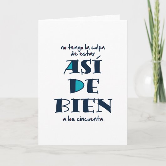 Así de bien a los 50 bedankkaart (Voorkant)