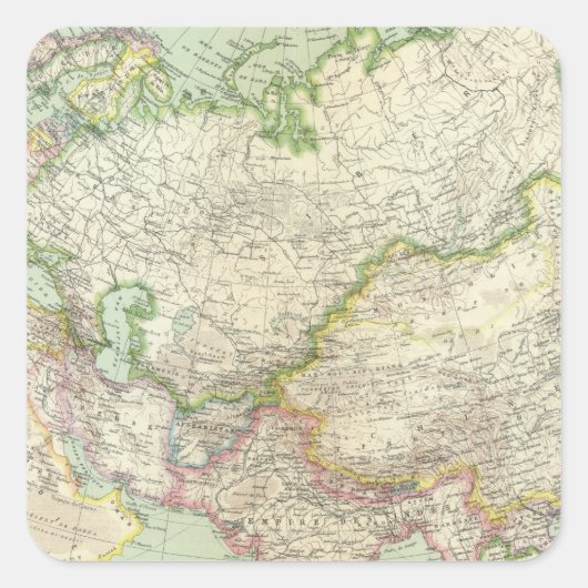 Asia 37 vierkante sticker (Voorkant)