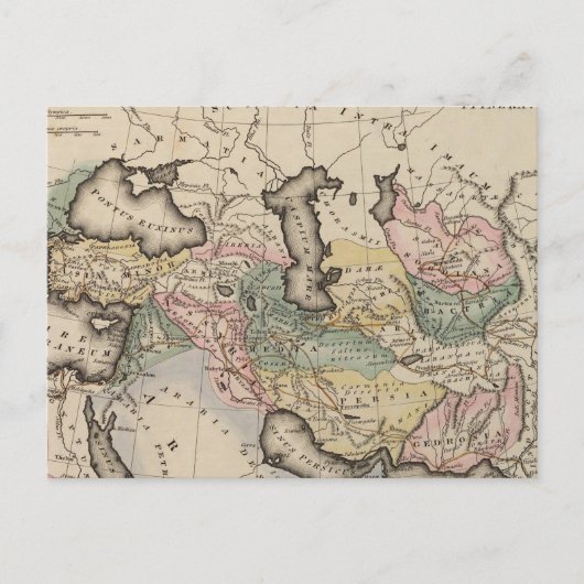 Asia Atlas Map Briefkaart (Voorkant)