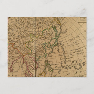 Asia Atlas Map Briefkaart