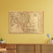 Asia Atlas Map Canvas Afdruk (Insitu (Woonkamer))