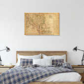 Asia Atlas Map Canvas Afdruk (Insitu (Slaapkamer))