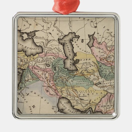 Asia Atlas Map Metalen Ornament (Voorkant)