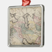 Asia Atlas Map Metalen Ornament (Links)