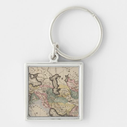 Asia Atlas Map Sleutelhanger (Voorkant)