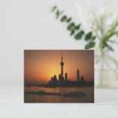 ASIA, China, Shanghai View of Oriental Pearl TV Briefkaart (Staand voorkant)