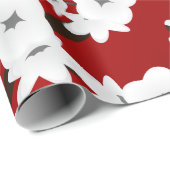 Asia Floral Red White Cherry Blossom Cadeaupapier (Rol Hoek)