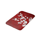 Asia Floral White Cherry Blossom Red Badmat (Gekanteld)