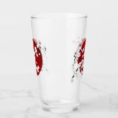 Asia Floral White Cherry Blossom Red Glas (Links)