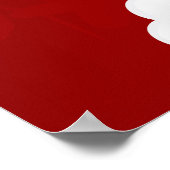 Asia Floral White Cherry Blossom Red Poster (Hoek)