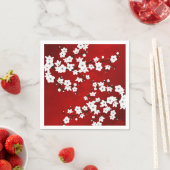 Asia Floral White Cherry Blossom Red Servet (Insitu)