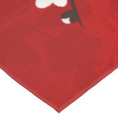 Asia Floral White Cherry Blossom Red Tafelkleed (Gekanteld)