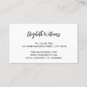 Asia Floral White Cherry Blossom Red Visitekaartje (Achterkant)