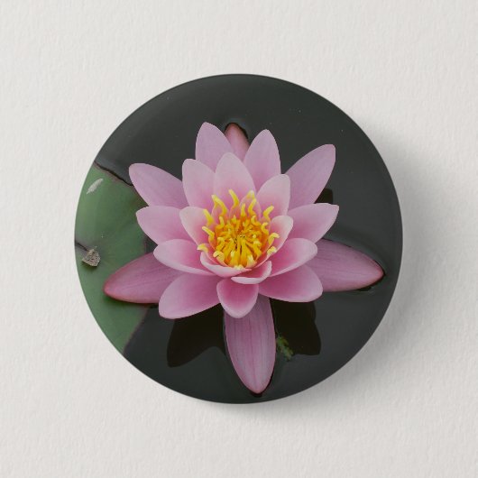 Asia Lotus Flower Ronde Button 5,7 Cm (Voorkant)