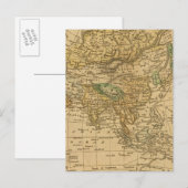 Asia Map by Worcester Briefkaart (Voorkant / Achterkant)