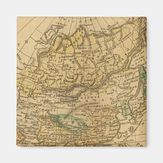 Asia Map by Worcester Magneet (Voorkant)