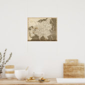 Asia Map door Arrowsmith Poster (Keuken)