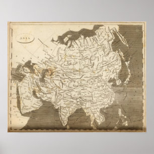 Asia Map door Arrowsmith Poster