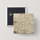 Asia Map door Arrowsmith Vierkante Button 5,1 Cm (Voorkant /achterkant)