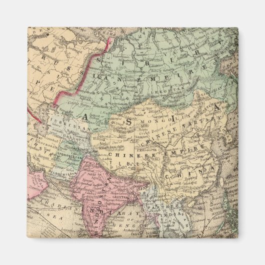 Asia Map door Mitchell Magneet (Voorkant)