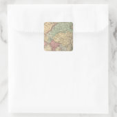 Asia Map door Mitchell Vierkante Sticker (Tas)