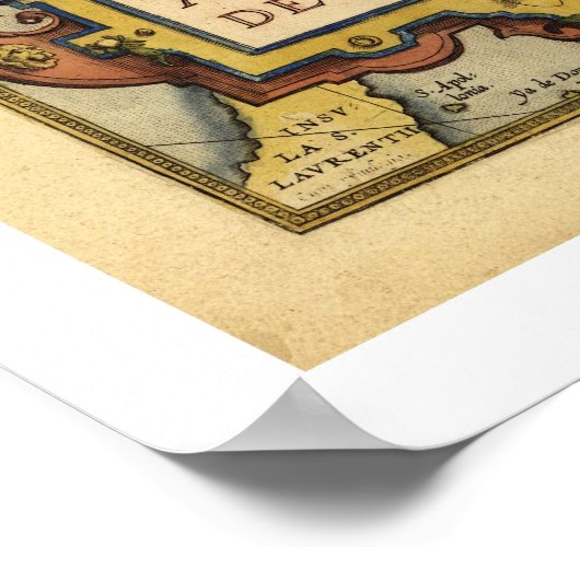 Asia Map door Ortelius 1570 Poster (Hoek)