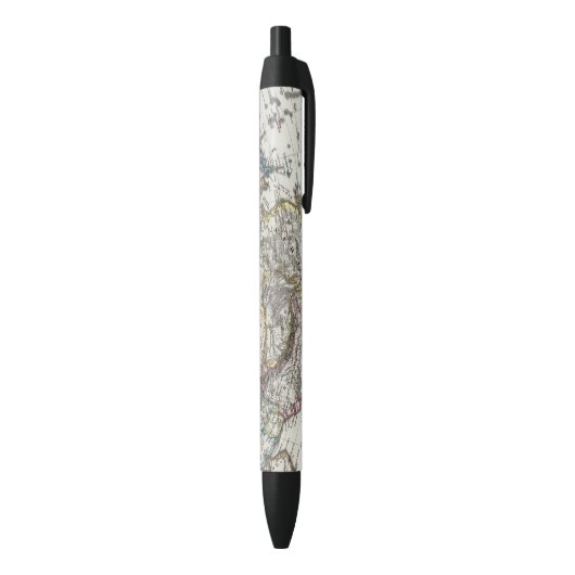 Asia Map door Stieler Zwarte Inkt Pen (Achterkant (Verticaal))