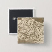 Asia Minor Map door Arrowsmith Vierkante Button 5,1 Cm (Voorkant /achterkant)