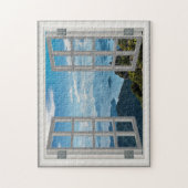 Asia Mountains Amazing Uitzicht Fab Ocean Jigzaag  Legpuzzel (Verticaal)