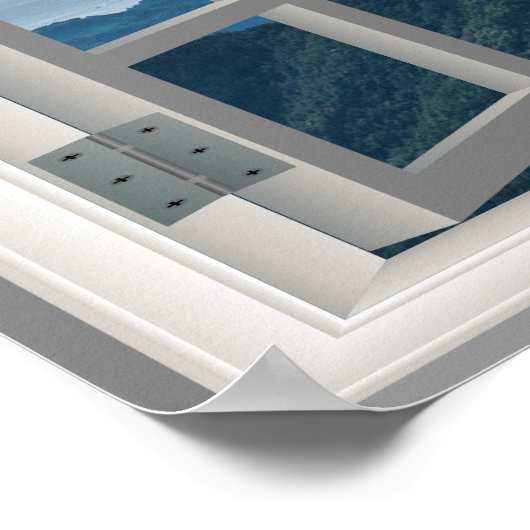 Asia Mountains Amazing Uitzicht Fab Ocean Poster (Hoek)