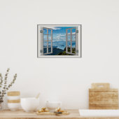 Asia Mountains Amazing Uitzicht Fab Ocean Poster (Keuken)