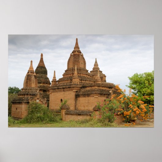 Asia, Myanmar Birma), Bagan Pagan). Diverse Poster (Voorkant)