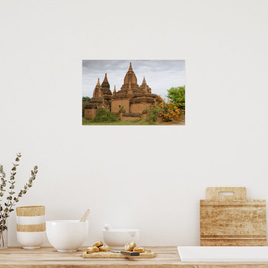 Asia, Myanmar Birma), Bagan Pagan). Diverse Poster (Keuken)