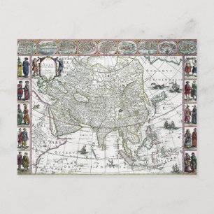 Asia noviter delineata, 1617 briefkaart