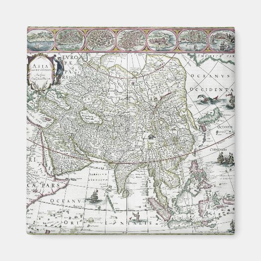 Asia noviter delineata, 1617 magneet (Voorkant)