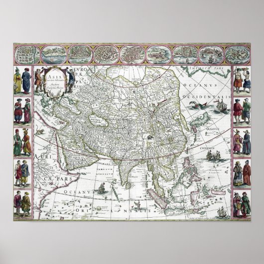Asia noviter delineata, 1617 poster (Voorkant)