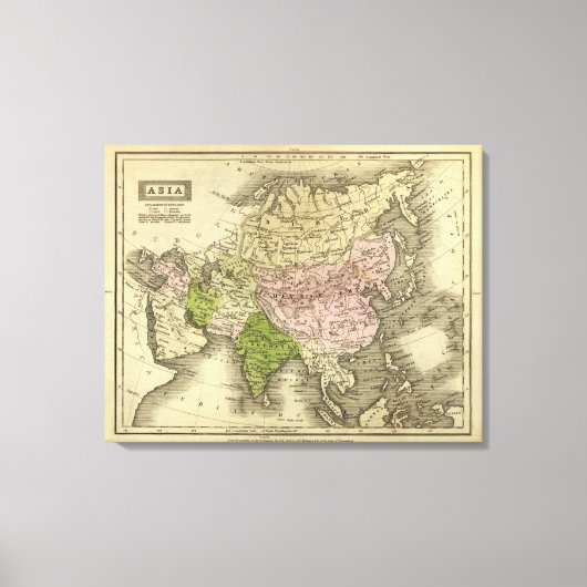 Asia Olney Map Canvas Afdruk (Voorkant)