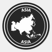 Asia Ronde Sticker (Voorkant)