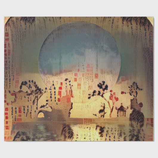 Asia Silhouettes Cadeaupapier (Vlak)