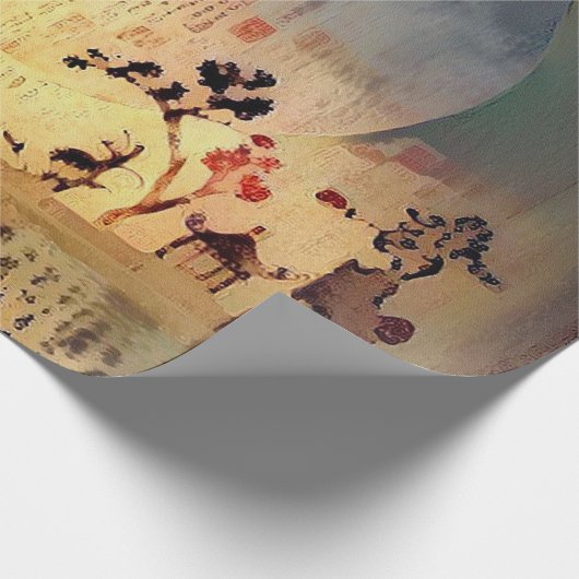 Asia Silhouettes Cadeaupapier (Hoek)