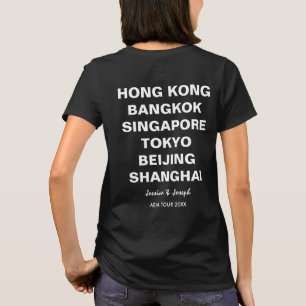 Asia Tour Hong Kong, Beijing, Bangkok Custom City T-shirt