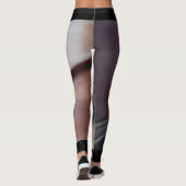 Asia Waters Brown Abstracte Dance Leggings (Achterkant)